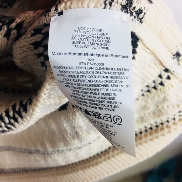 Tory Burch Cream Jacquard Woven Sweater Coat - Picture 8 of 8